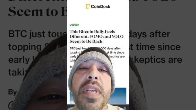 Bitcoin Fomo is Back!!! #crypto #bitcoin #bullrun #fomo #yolo #cryptonews #etf #shorts #viral