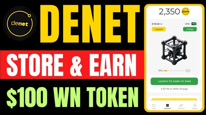 DeNet Airdrop | New DeNet Storage Mining App | New Earning App Today | A DePIN Crypto Project