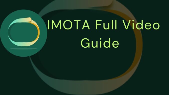 IMOTA Full Video Guide || Tutorial || Must Watch|| #imota #otara #mining #crypto